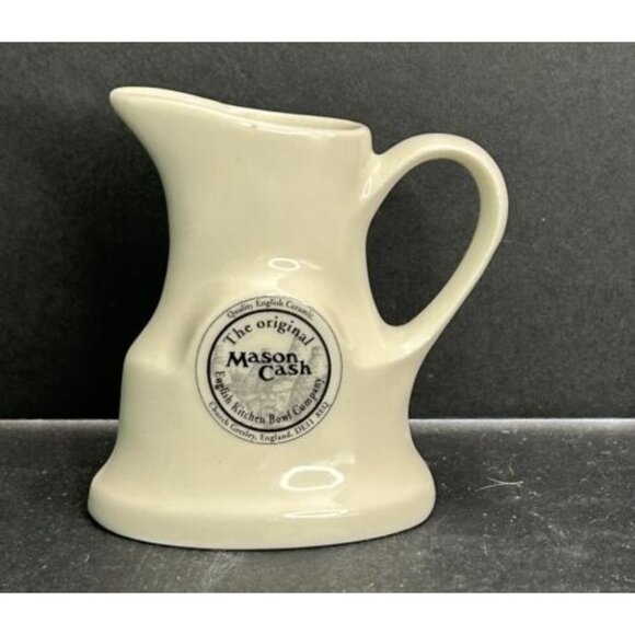 The Original Mason Cash Quality English Ceramic Mini Creamer Jug Syrup Pitcher - Picture 2 of 8
